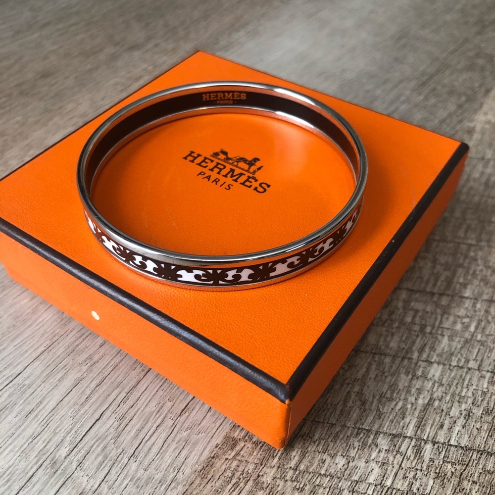 Hermes Black and White Enamel Bracelet - Picture 3 of 4